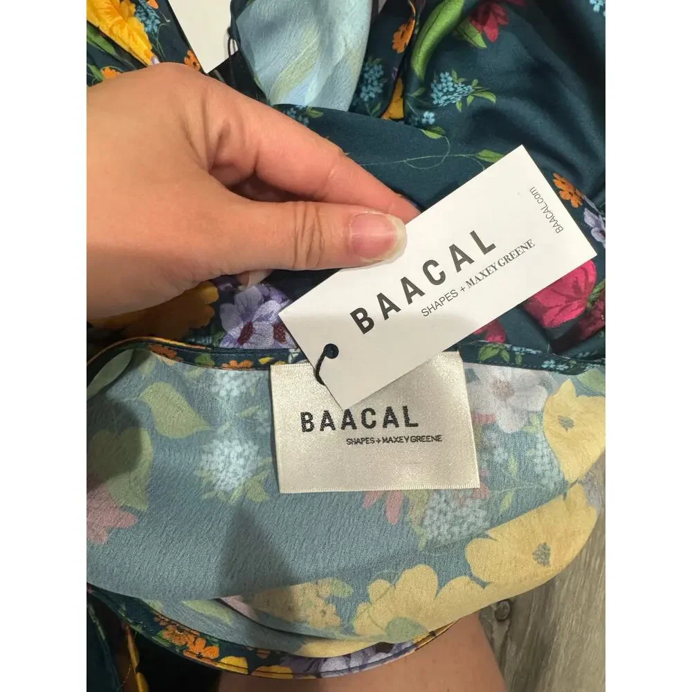 NWT BAACAL x Maxey Greene Floral Wrap Maxi Dress Plus Size 2 Sustainable Boho - Picture 14 of 14